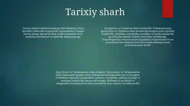 O'Zbekistonning Mdh Davlatlari Bilan O'Zaro Hamkorligi 3
