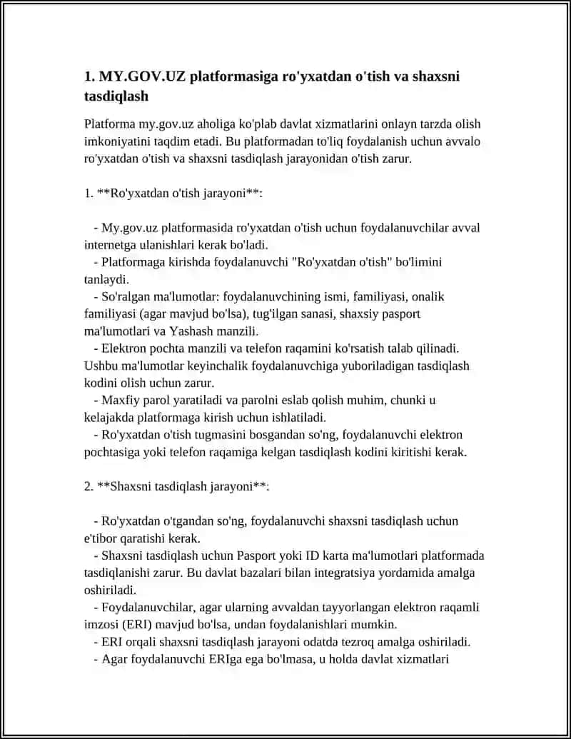 MY.GOV.UZ ORQALI MUROJAATLAR VA ELEKTRON XIZMATLARDAN FOYDALANISH 3