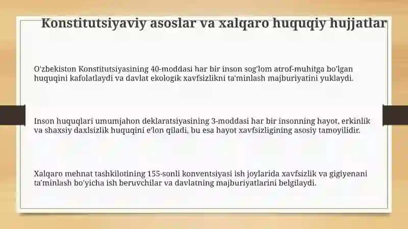 Hayot faoliyati xavfsizligi huquqiy asoslari 3