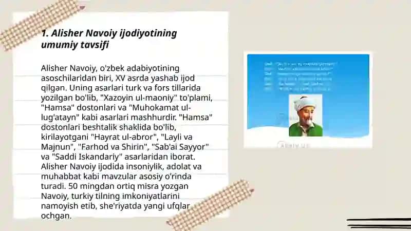 Alisher Navoiyning "Vaqfiya" asari badiiyati 3
