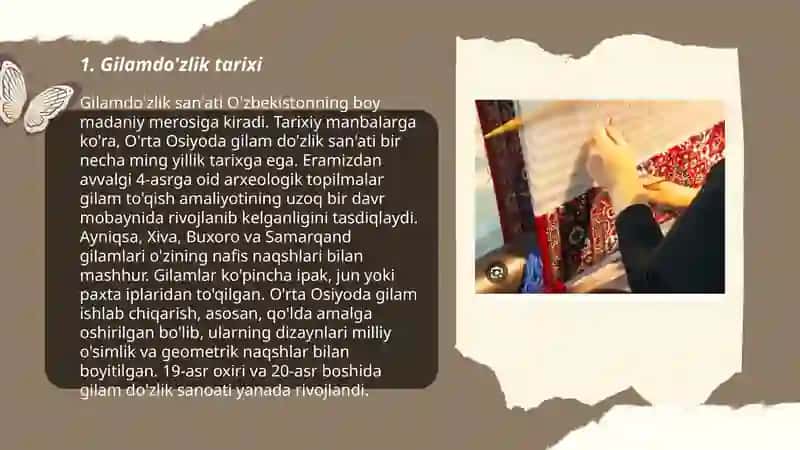 Gilamdo'zlik 3