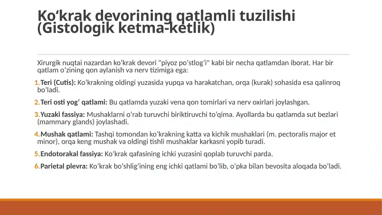 Klinik anatomiya fani“Ko’krak devori tug’ma va orttirilgan nuqsonlarida operatsiyalar” 3