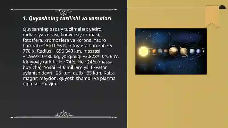 Quyosh sistemasi va sayyoralar 3