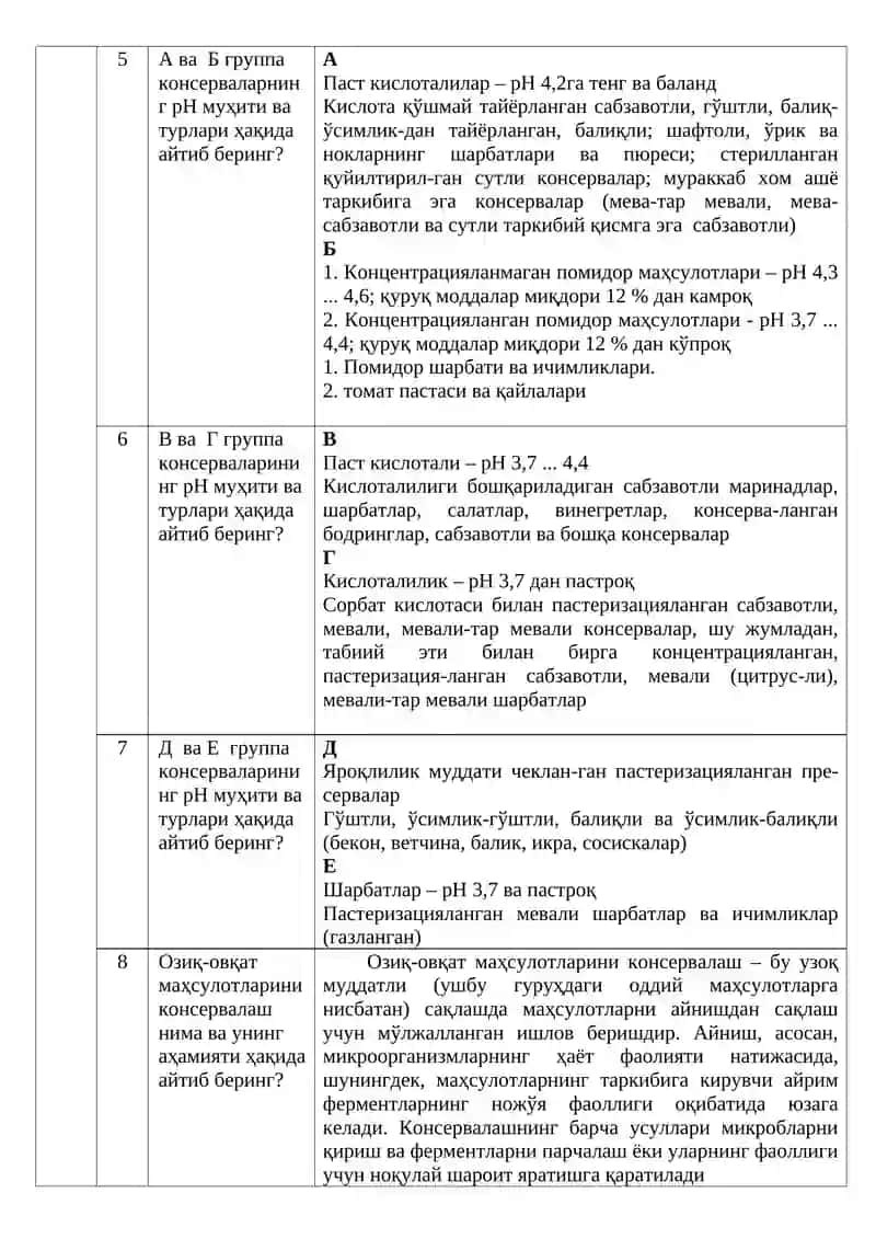 №15.мавзу Консерваларнинг озуқавий ва биологик қиймати 3