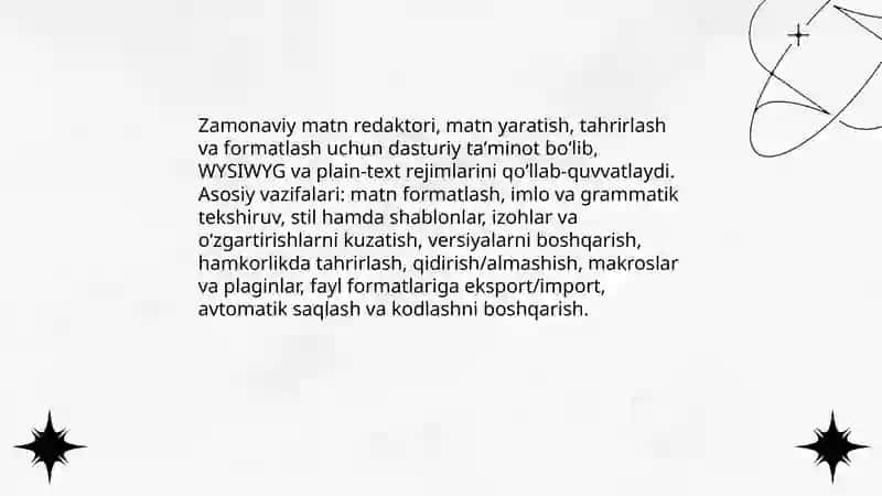 Zamonaviy matn redaktorlari 3