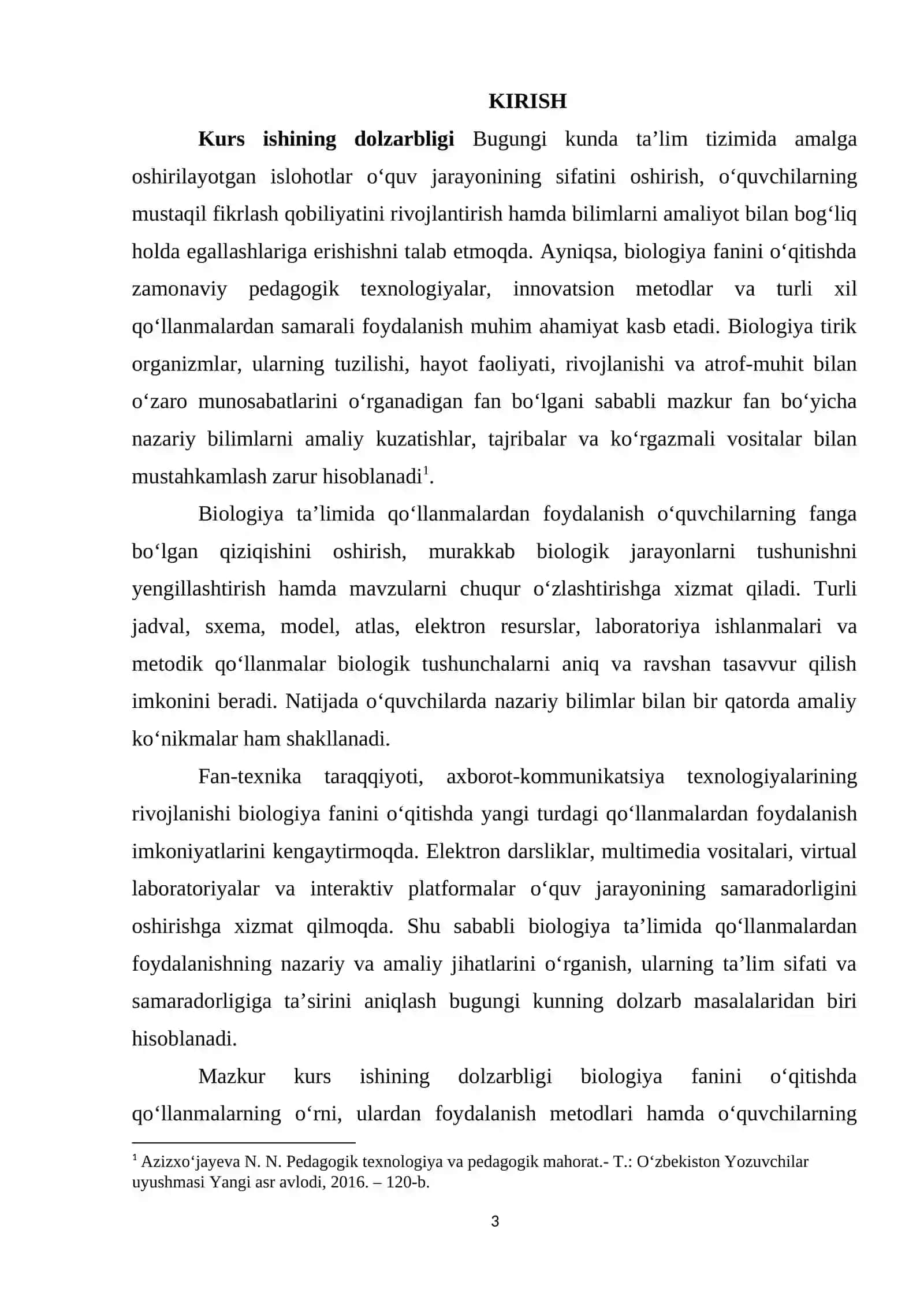BIOLOGIYA TA’LIMIDA QO’LLANMALARDAN FOYDALANISH 3
