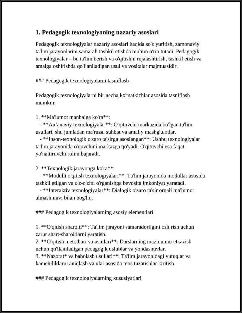 PEDAGOGIK TEXNOLOGIYA VA ULARNING MOHIYATI 3