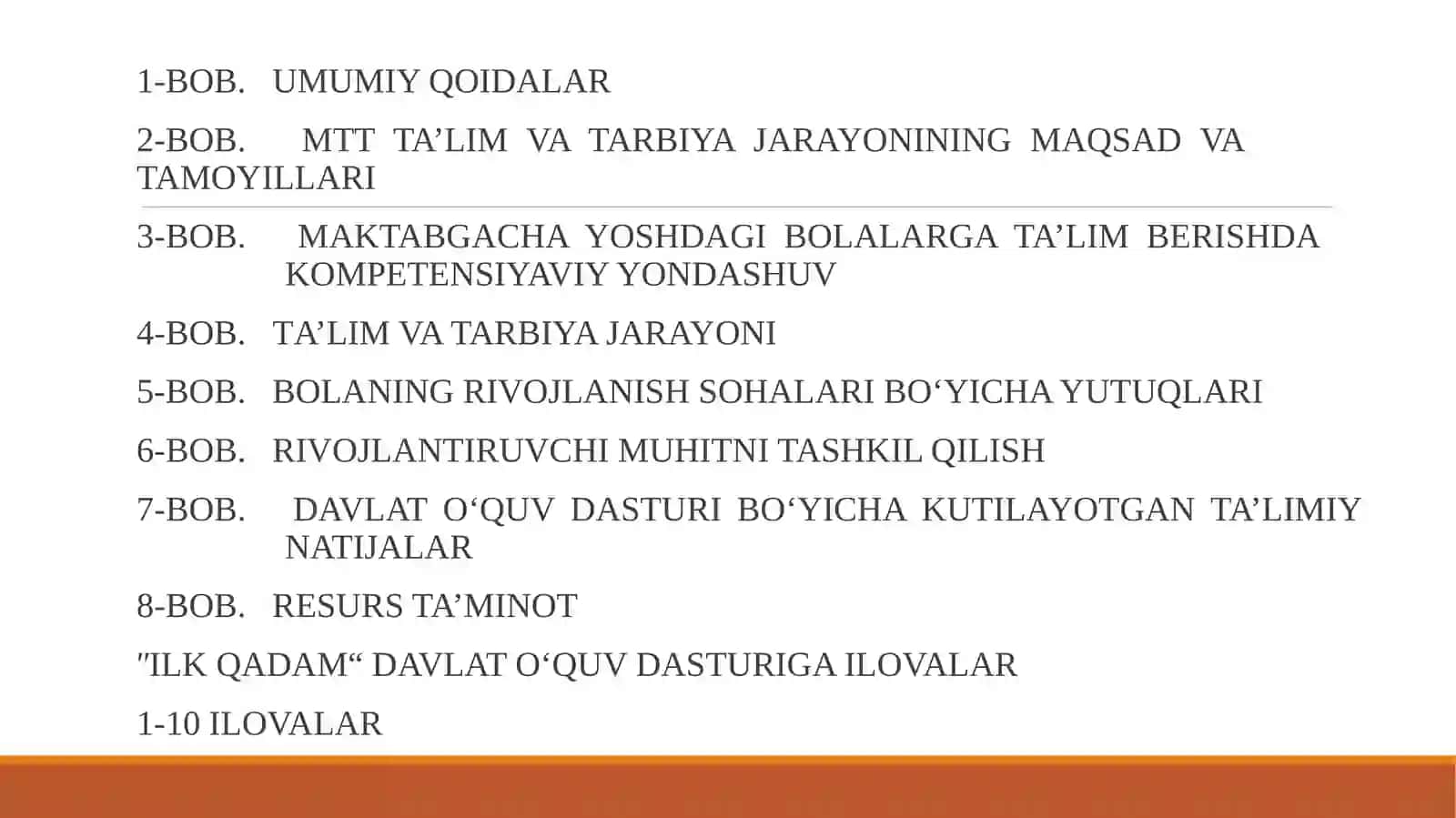 “Ilk qadam”davlat o’quv dasturi asosida maktabgacha ta’lim tashkilotlarida faoliyat markazlarida ta’lim jarayonlarini tashkil qilish 3