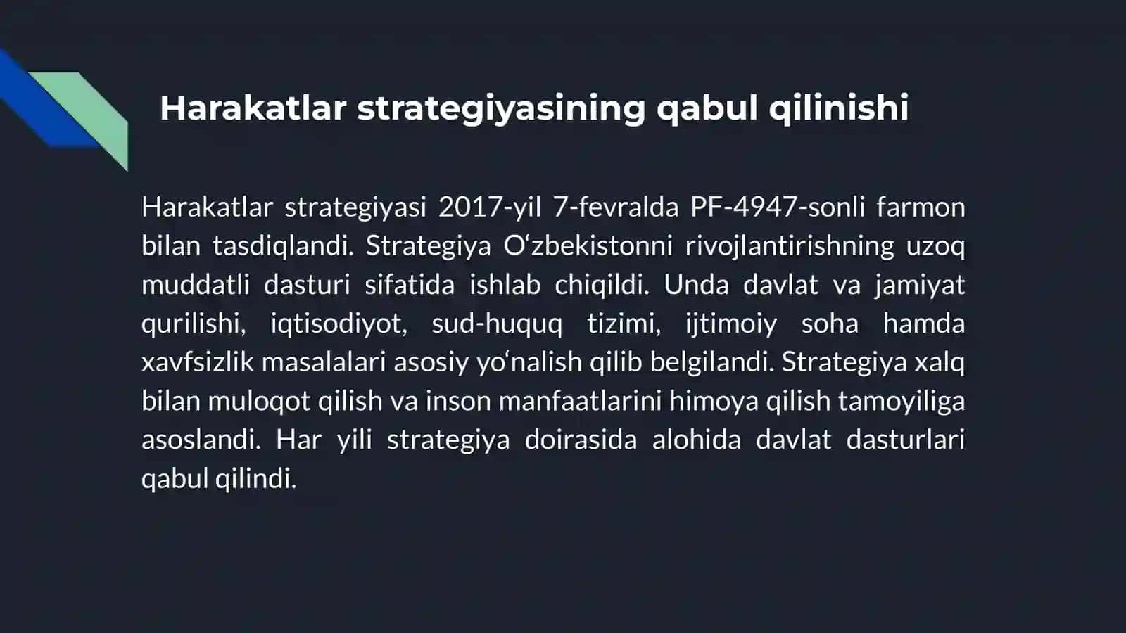 Harakatlar strategiyasi 3