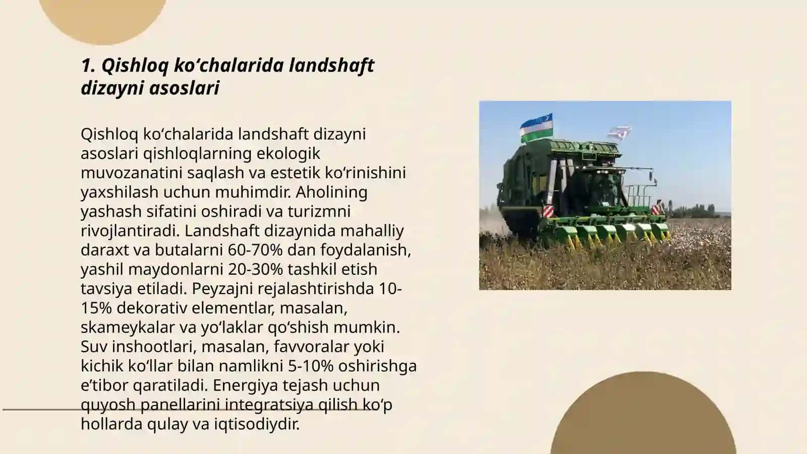 Qishloq koʻchalari va hiyobonlarni landshaft tashkil etish 3