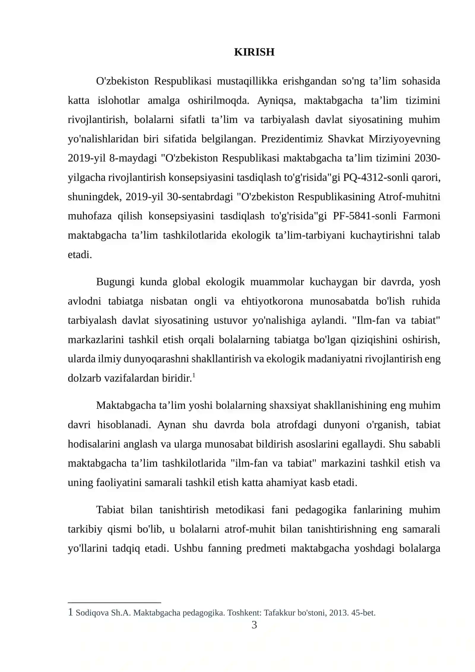Maktabgacha taʼlim tashkilotlarida 'ilm-fan va tabiat' markazini tashkil etish texnologiyasi 3