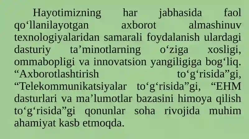 IQTISODIYOTDA FOYDALANILADIGAN DASTURIY MAHSULOTLAR 3