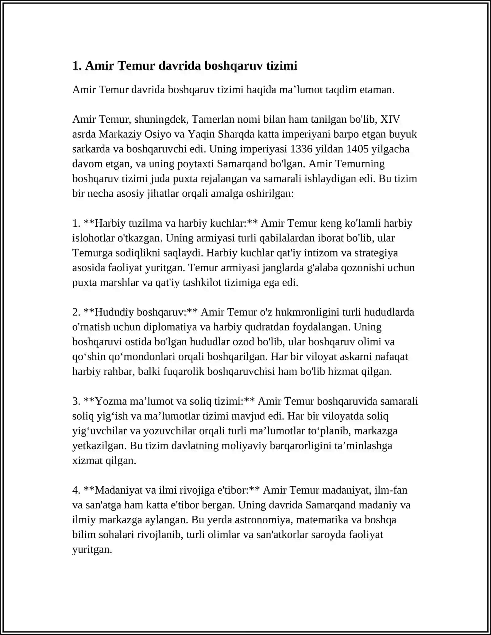 Amir Temur va Temuriylar davlati tarixiy geografiyasi 3