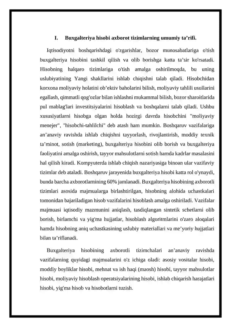 Buxgalteriya hisobida qo’llaniladigan axborotlashgan tizim 3