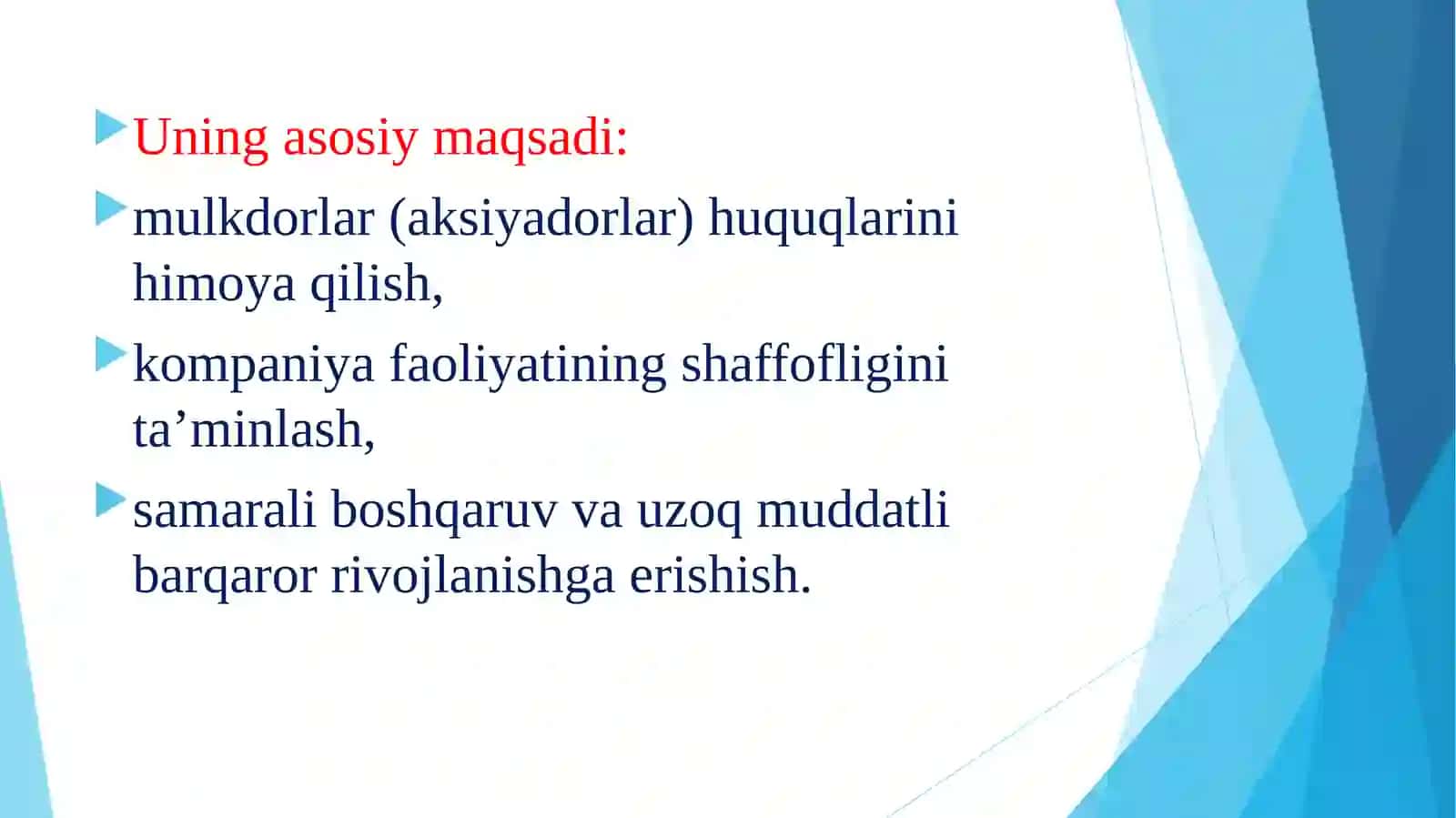 Korporativ boshqaruvning huquqiy va institusional asoslari 3