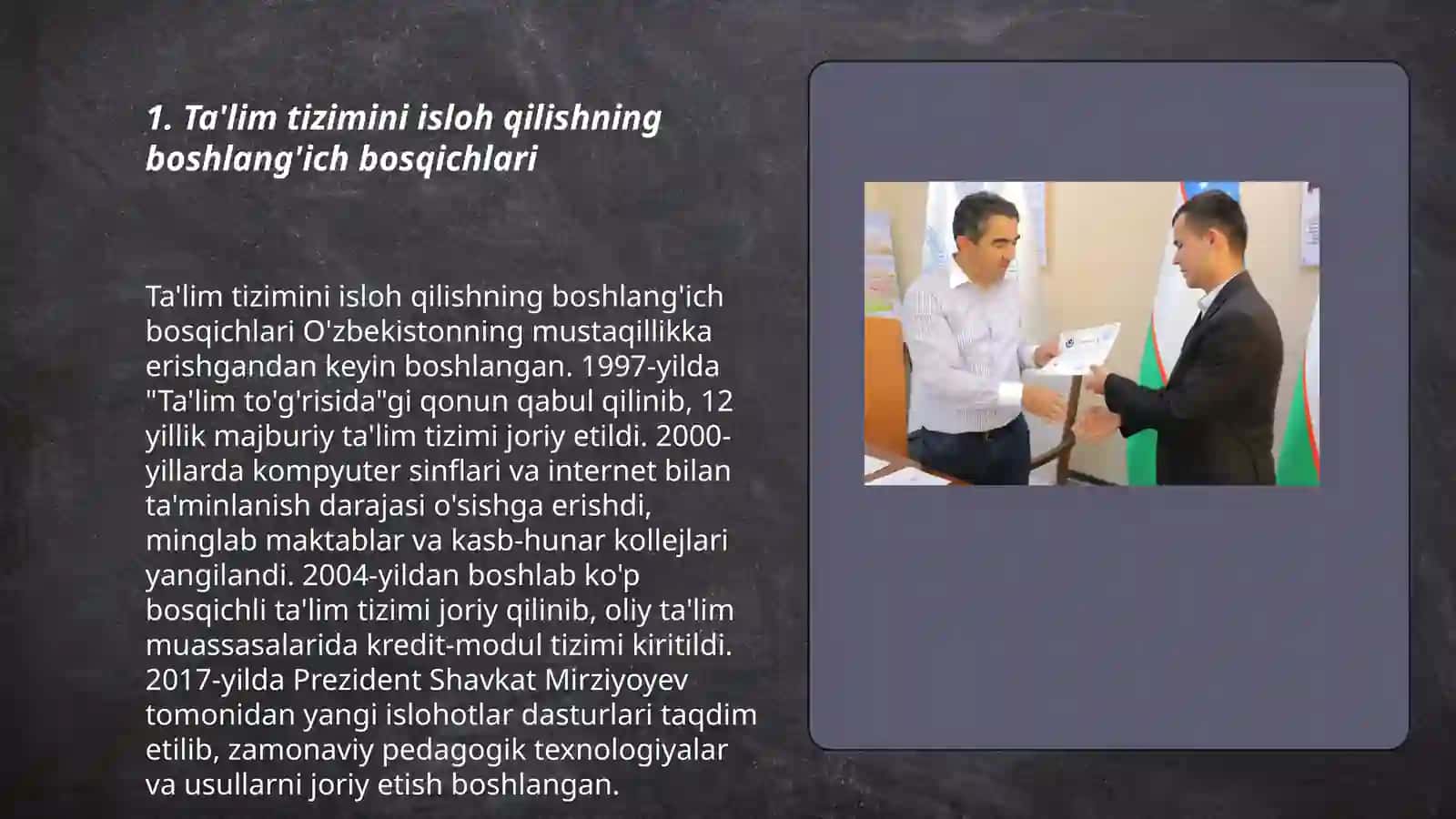 Ta'lim tizimini isloh qilishning boshlang'ich bosqichlari 3