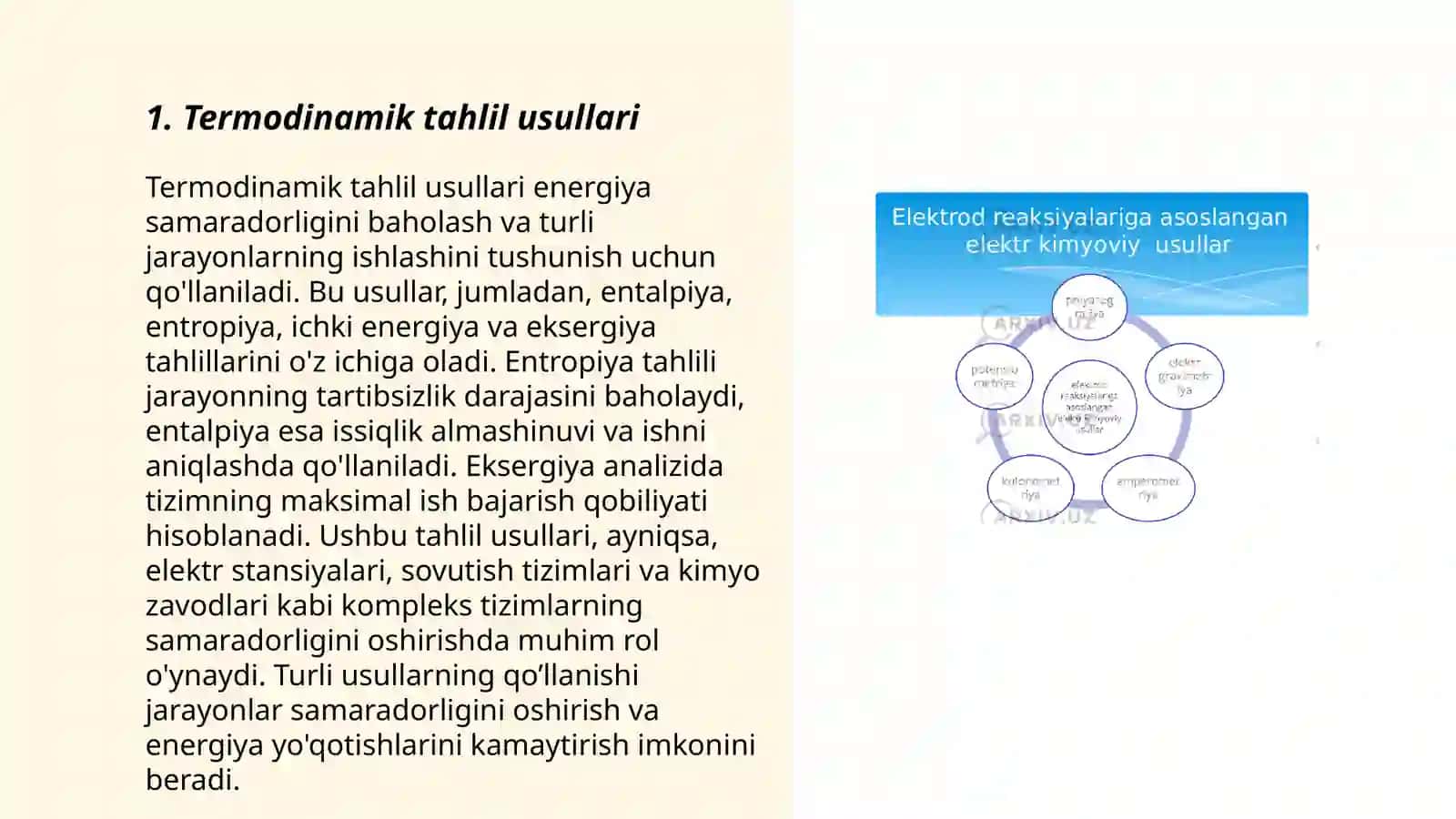 Termodinamik tahlil usullari 3