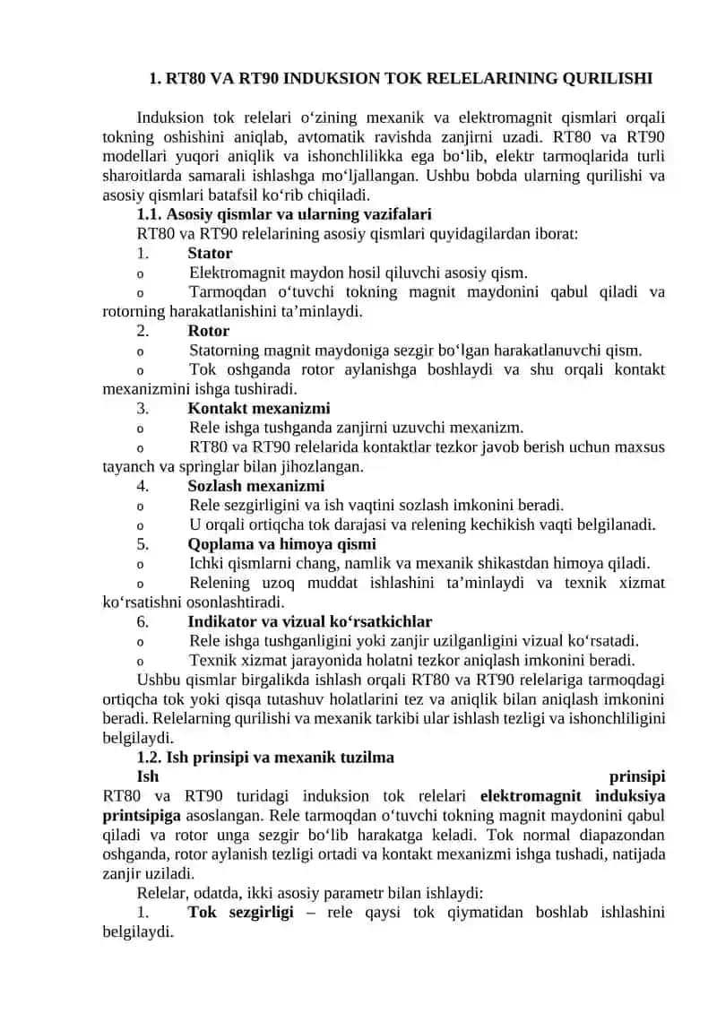 RT80 va RT90 turidagi induksion tok relelari 3