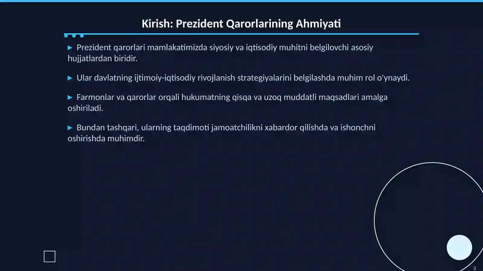 Prezident Qaror va Farmonlar Taqdimoti 3
