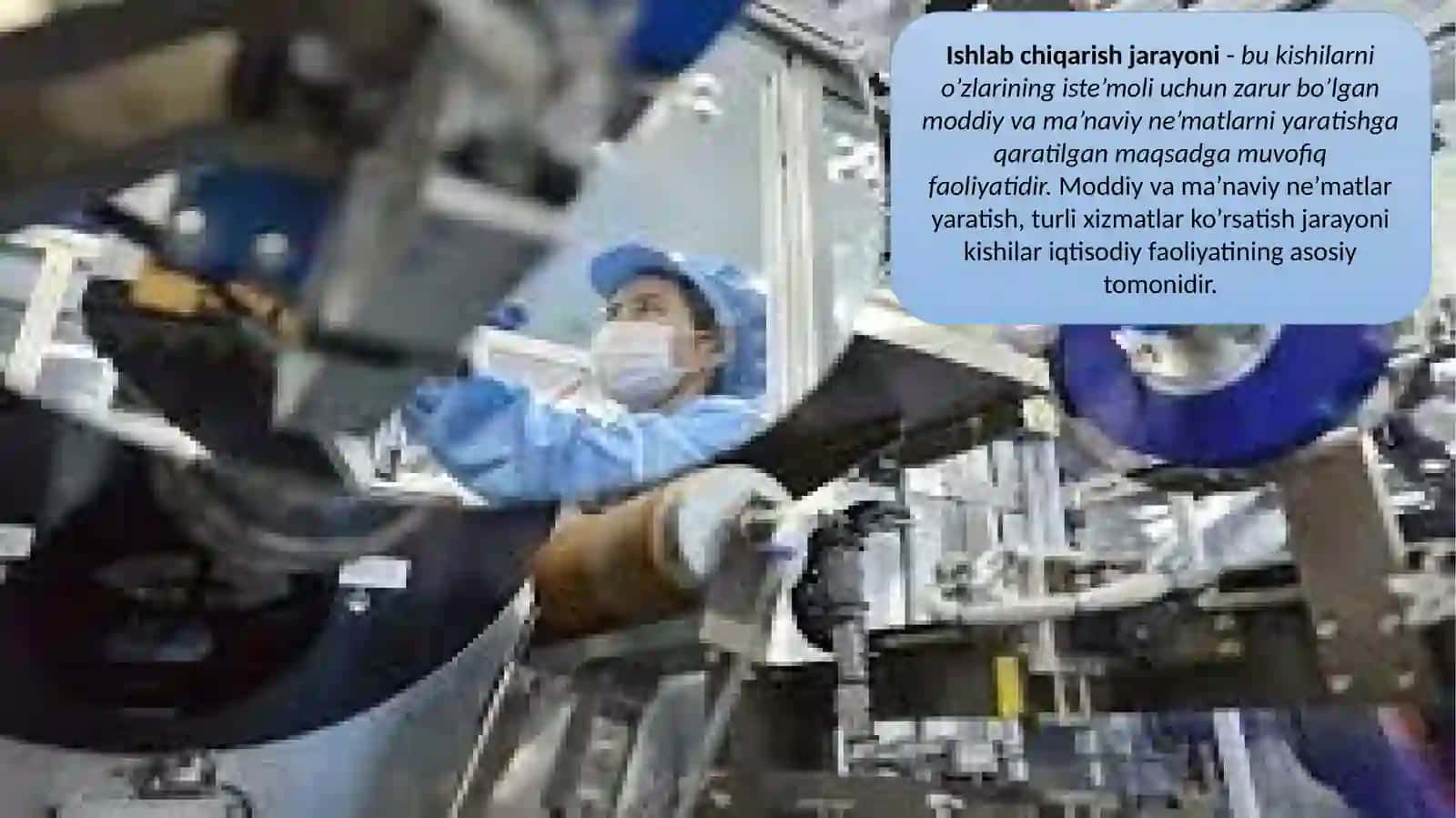 Ishlab chiqarish jarayoni va uning natijalari 3