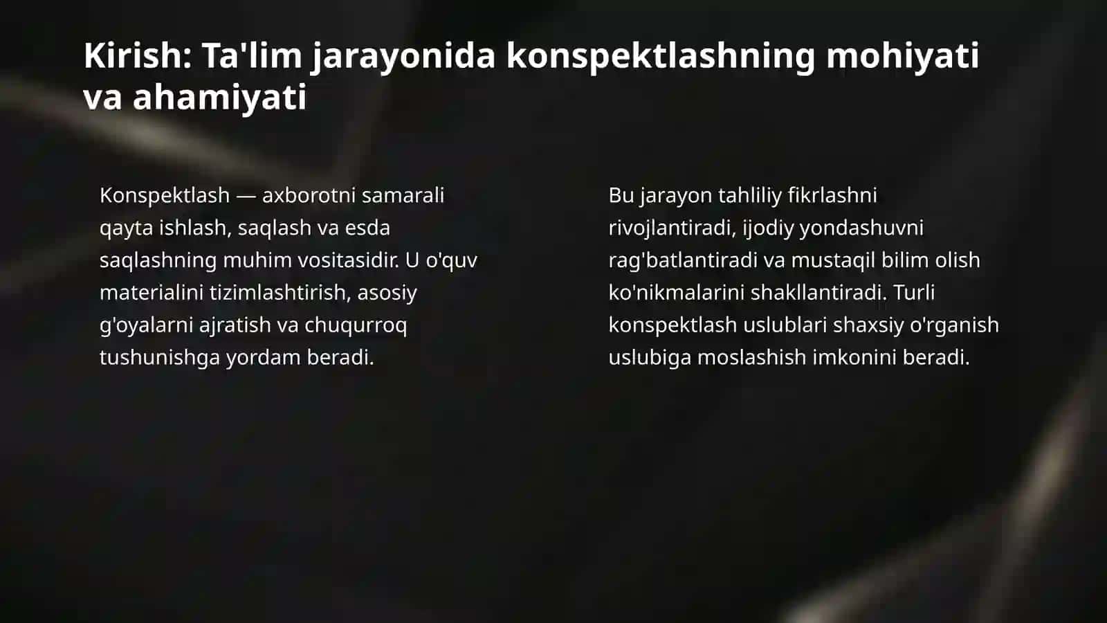 Konspekt turlari va ularni rasmiylashtirish 3