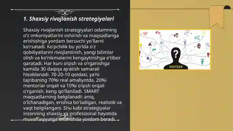 Shaxsiy rivojlanish strategiyalari 3