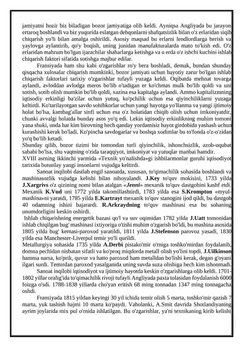 KLASSIK IQTISODIY MAKTABNING TO`LA SHAKILLANISHI VA A.SMIT, D.RIKARDO TA'LIMOTLARI 3
