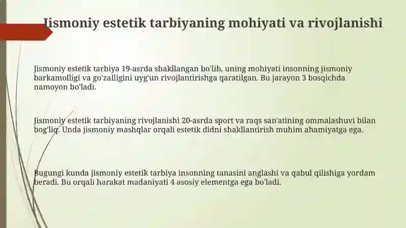 Jismoniy estetik tarbiya 3