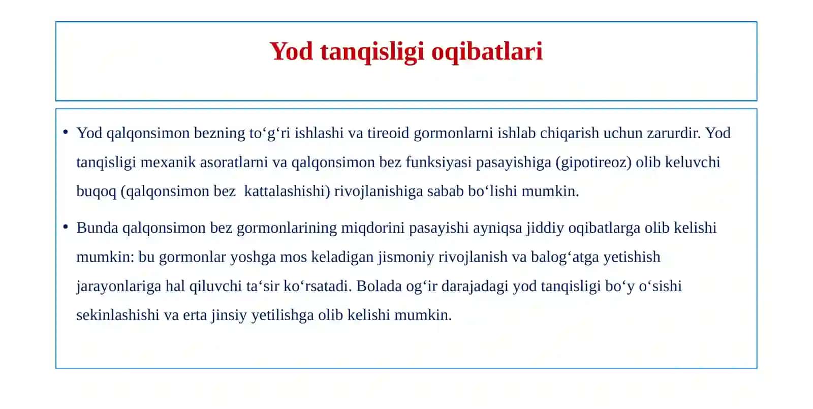 Yod tanqisligini bolalar salomatligiga ta'siri 3