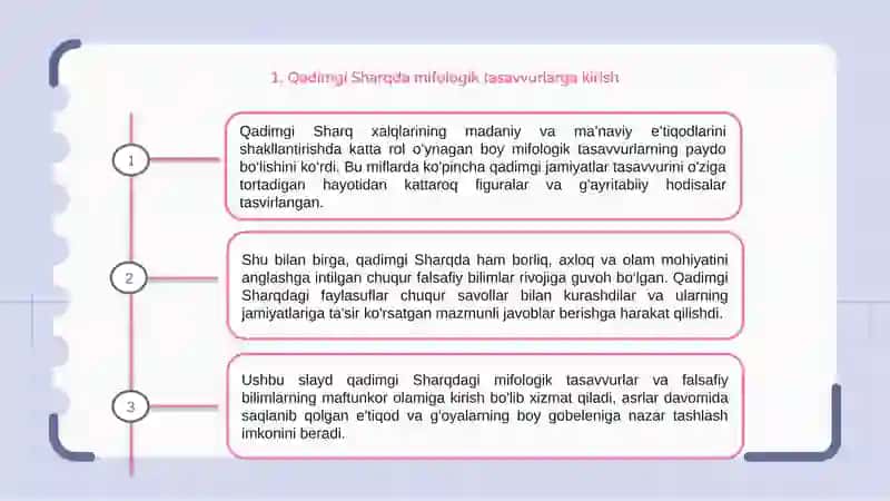 Qadimgi Sharqda asotiriy tasavvurlar va falsafiy bilimlarning paydo bo'lishi 3