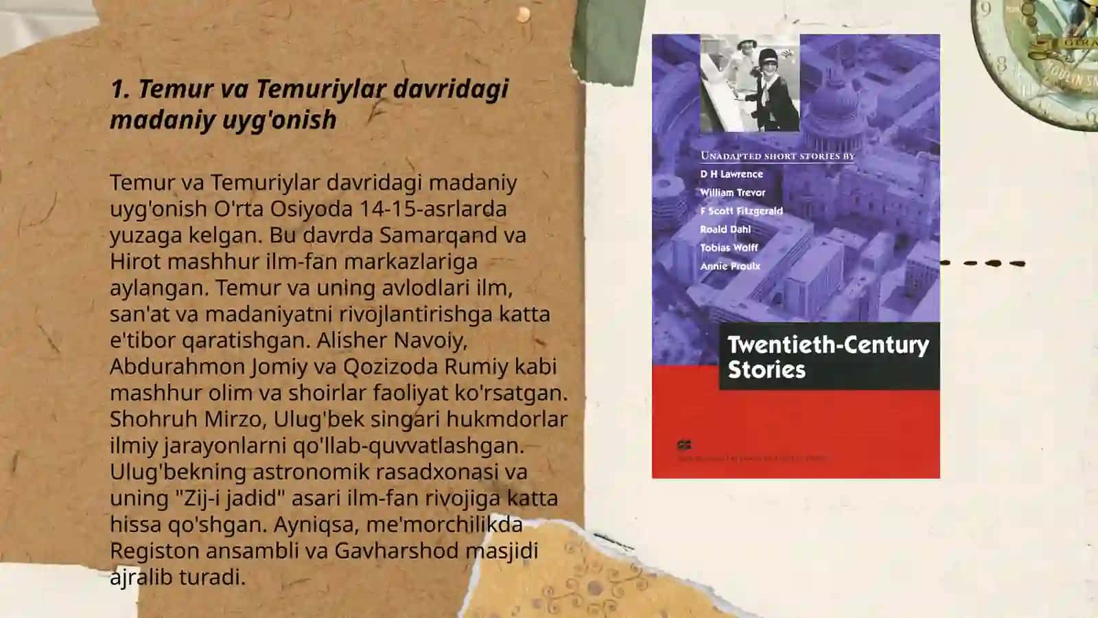Temur va Temuriylar davridagi madaniy uyg'onish 3