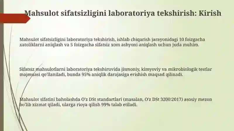 Mahsulot sifatsizligini laboratoriya tekshirish 3