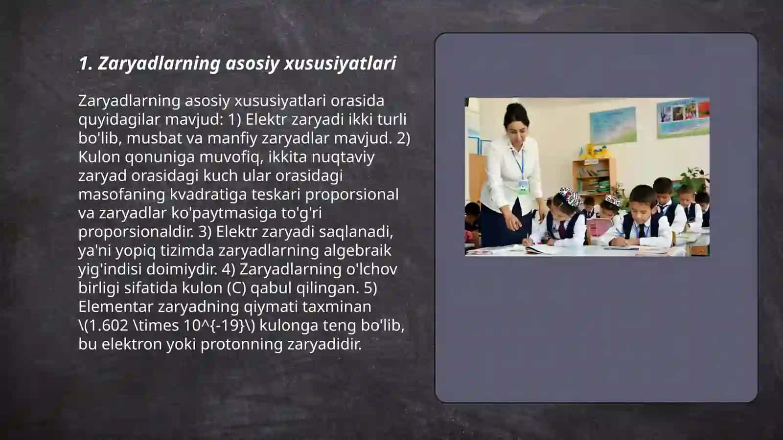 Zaryadlarning o'zaro ta'siri, Kulon qonuni 3