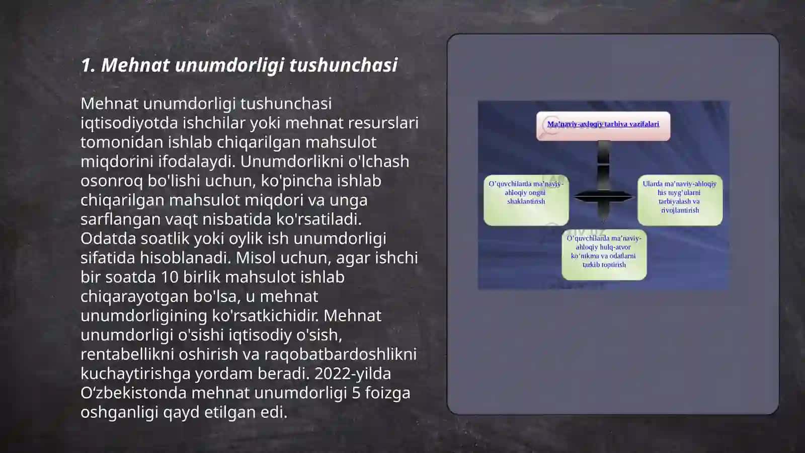 Mehnat unumdorligi -iqtisodiy oʻsish omili sifatida 3