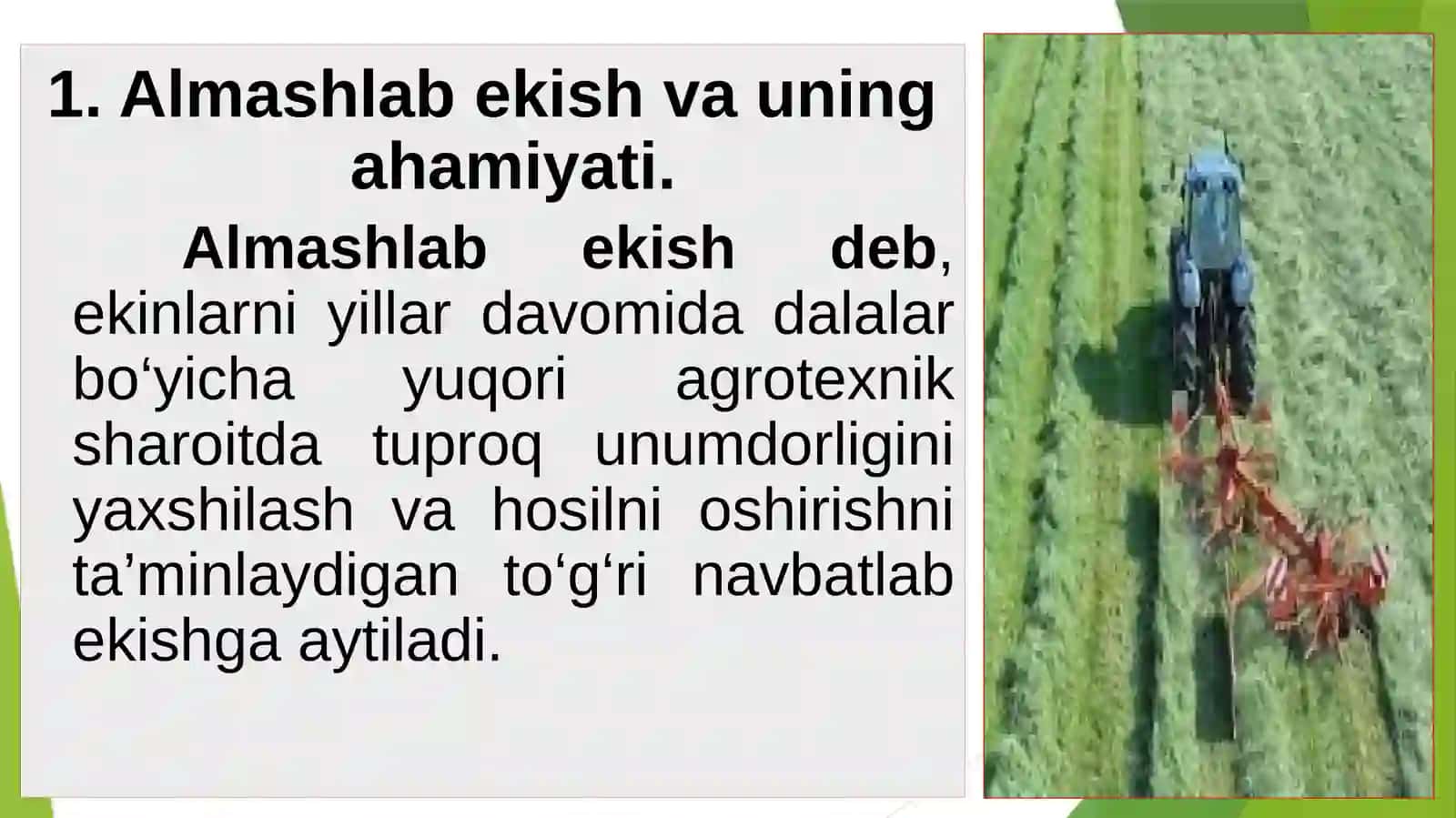 Organik dehqonchilik va o’rmon melioratsiyasi 3