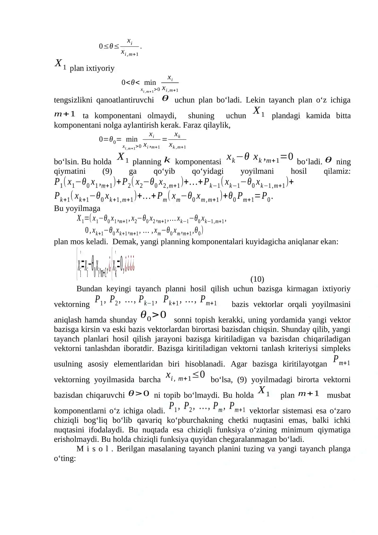 Chiziqli programmalashtirish masalalarini 3