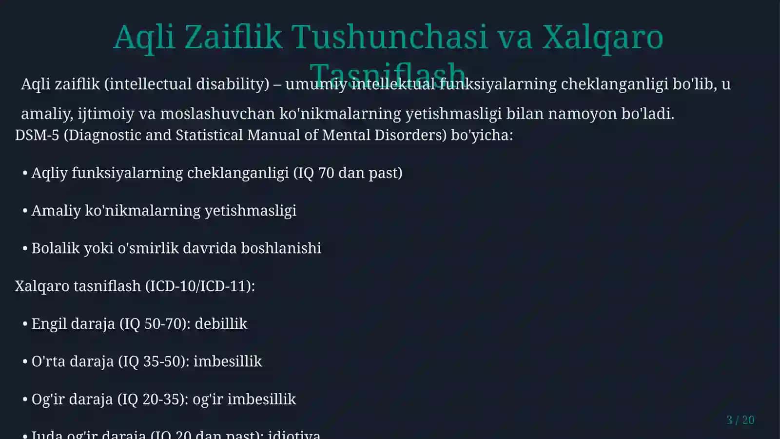 Xorijda aqli zaif bolalarga ko'rsatiladigan tordam 3