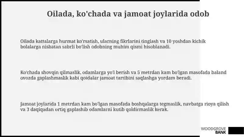 Kundalik odob axloq qoidalari 3