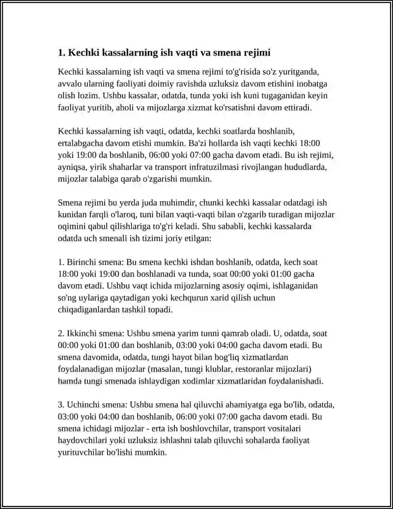 KECHKI KASSALARNING FAOLIYATI 3