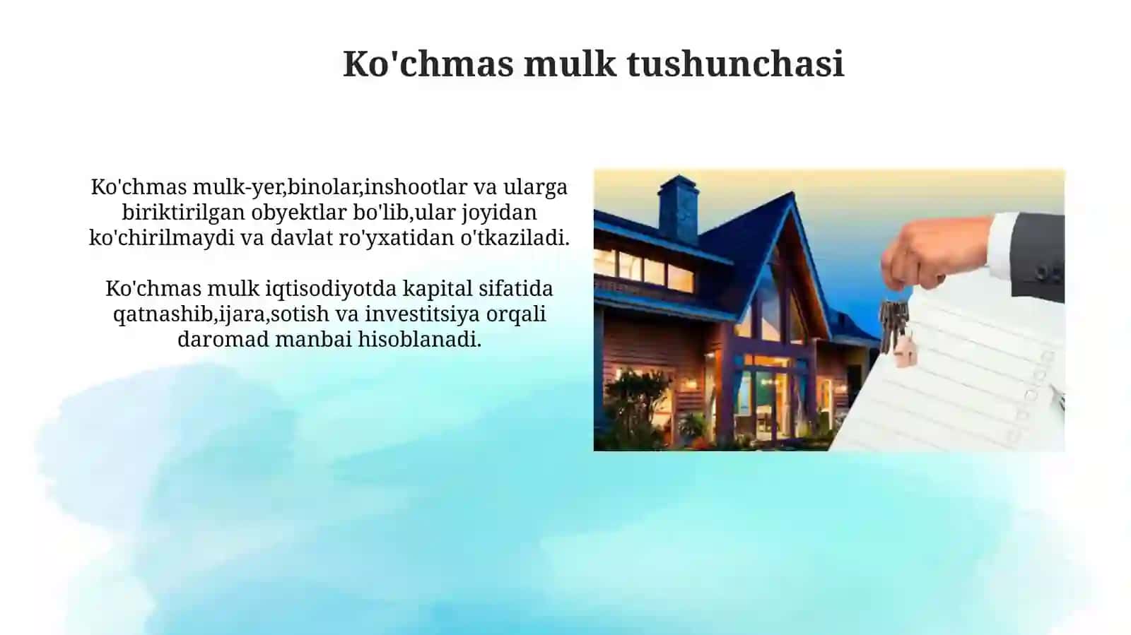 Ko'chmas mulkni malakali boshqaruv- tadbirkorlik asosi 3