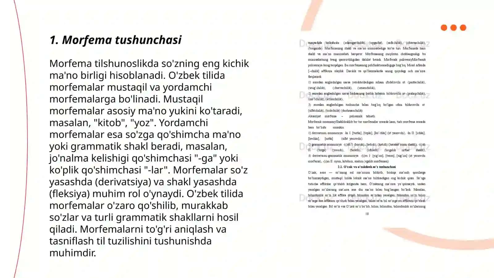 Morfema. Morfemaning turlari 3