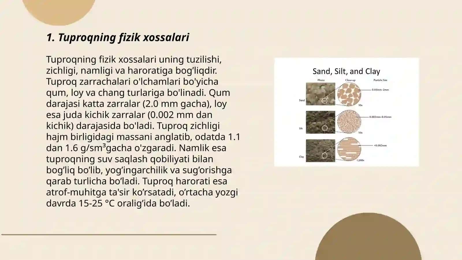 Tuproqning xossalari tuzilishi va klassifikatsiyasi 3