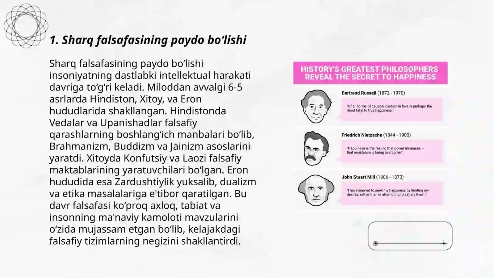 Falsafiy tafakkur taraqqiyotining asosiy bosqichlari sharq falsafasi 3
