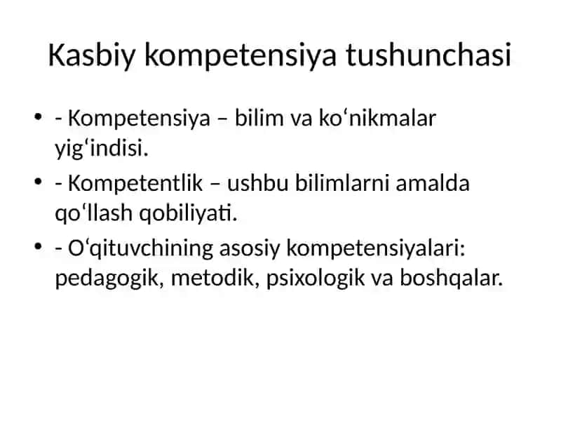Boshlangʻich sinf öqituvchisining kasbiy kompetensiyasini shakllantirish 3