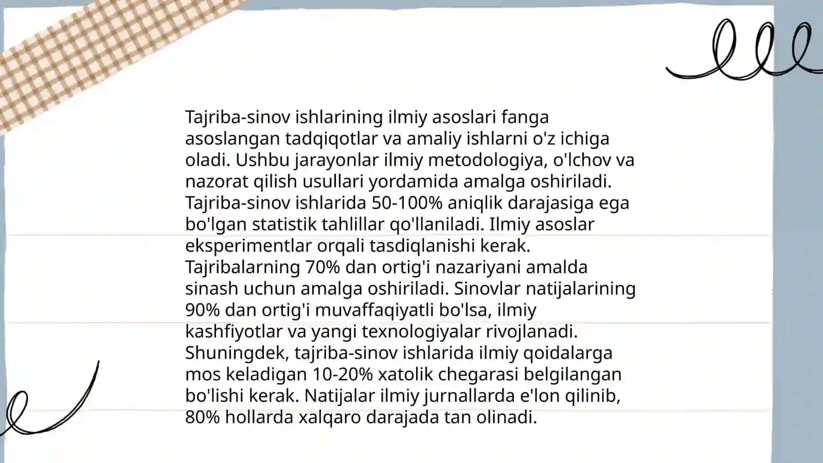 Ilmiy tadqiqotda tajriba-sinov ishlarini olib borish 3