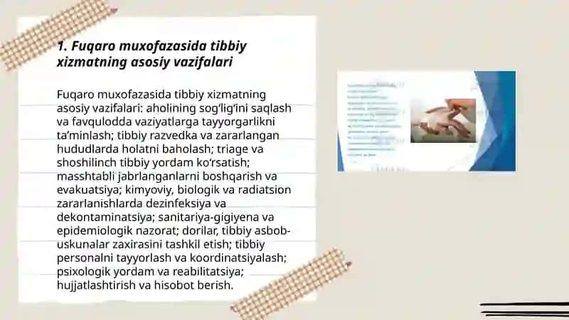 Fuqaro muxofazasida tibbiy xizmatning vazifasi va tashkiliy tuzilishi 3