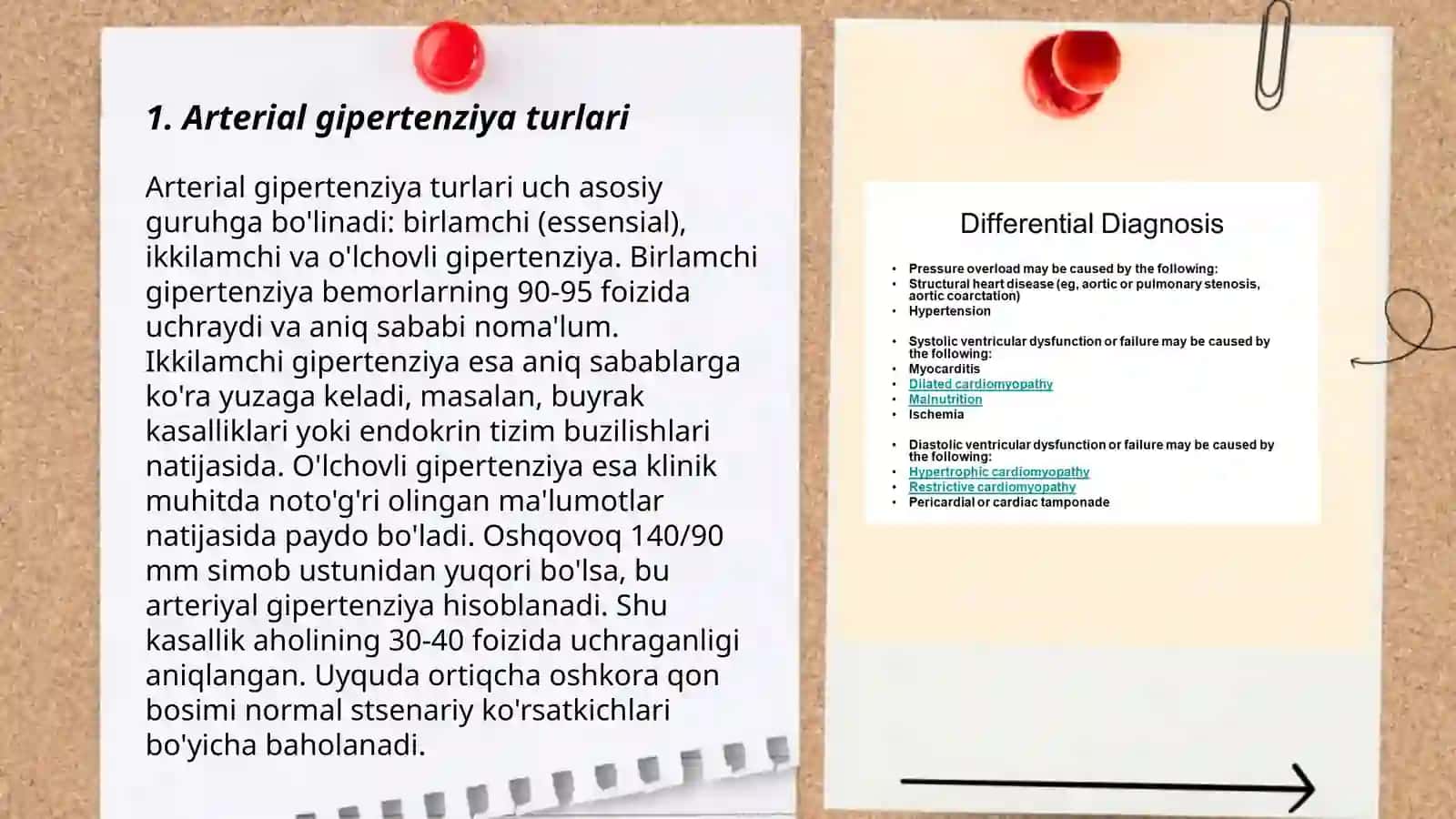 Simptomatik arterial gipertenziyalar differensiyaal diagnostikasi. Gipotenziv dori vositalari klassifikatsiyasi 3