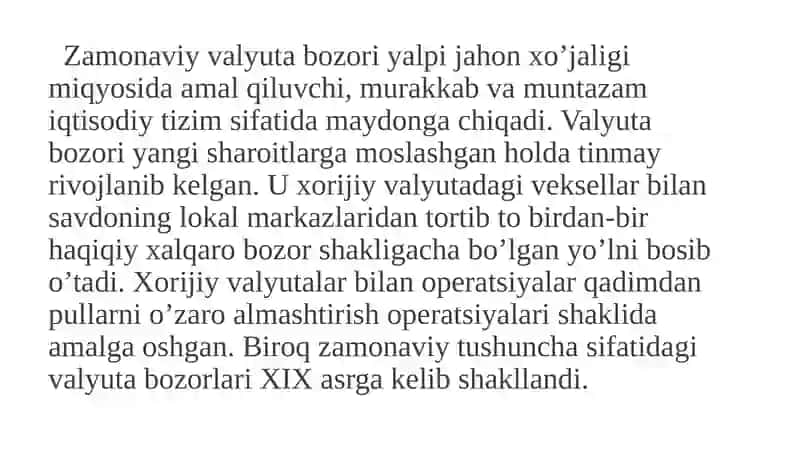 Valyuta bozori statistikasi ko’rsatkichlari 3