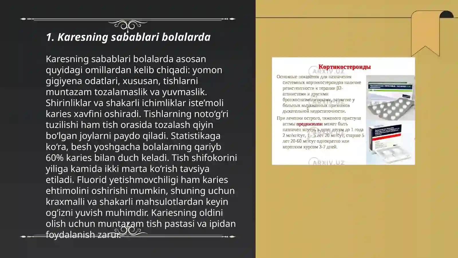Yosh bolalarda Kares no invazif davolash 3