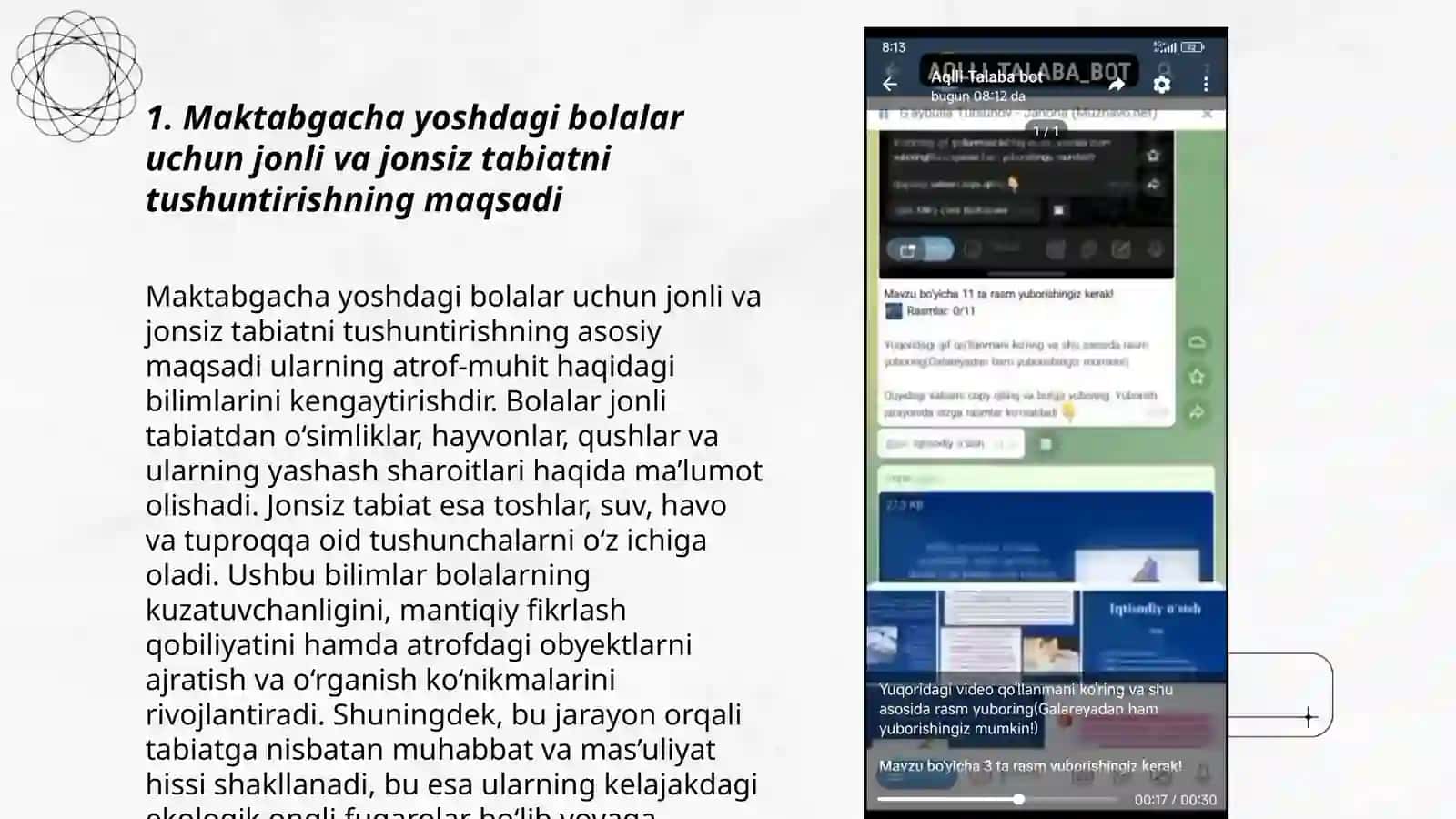 Maktabgacha yoshdagi bolalarni jonli va jonsiz tabiat bilan tanishtirishning ahamiyati 3